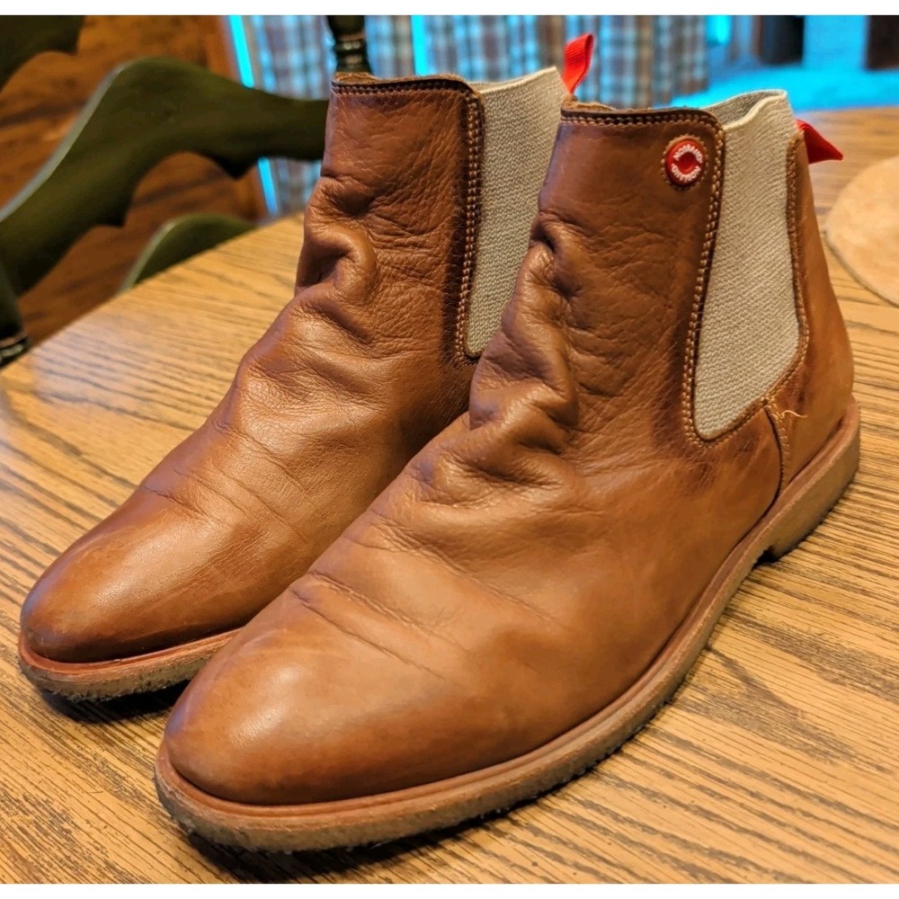 NoBrand Portugal Mens Size 41 Brown Leather Ankle Slip On Boots